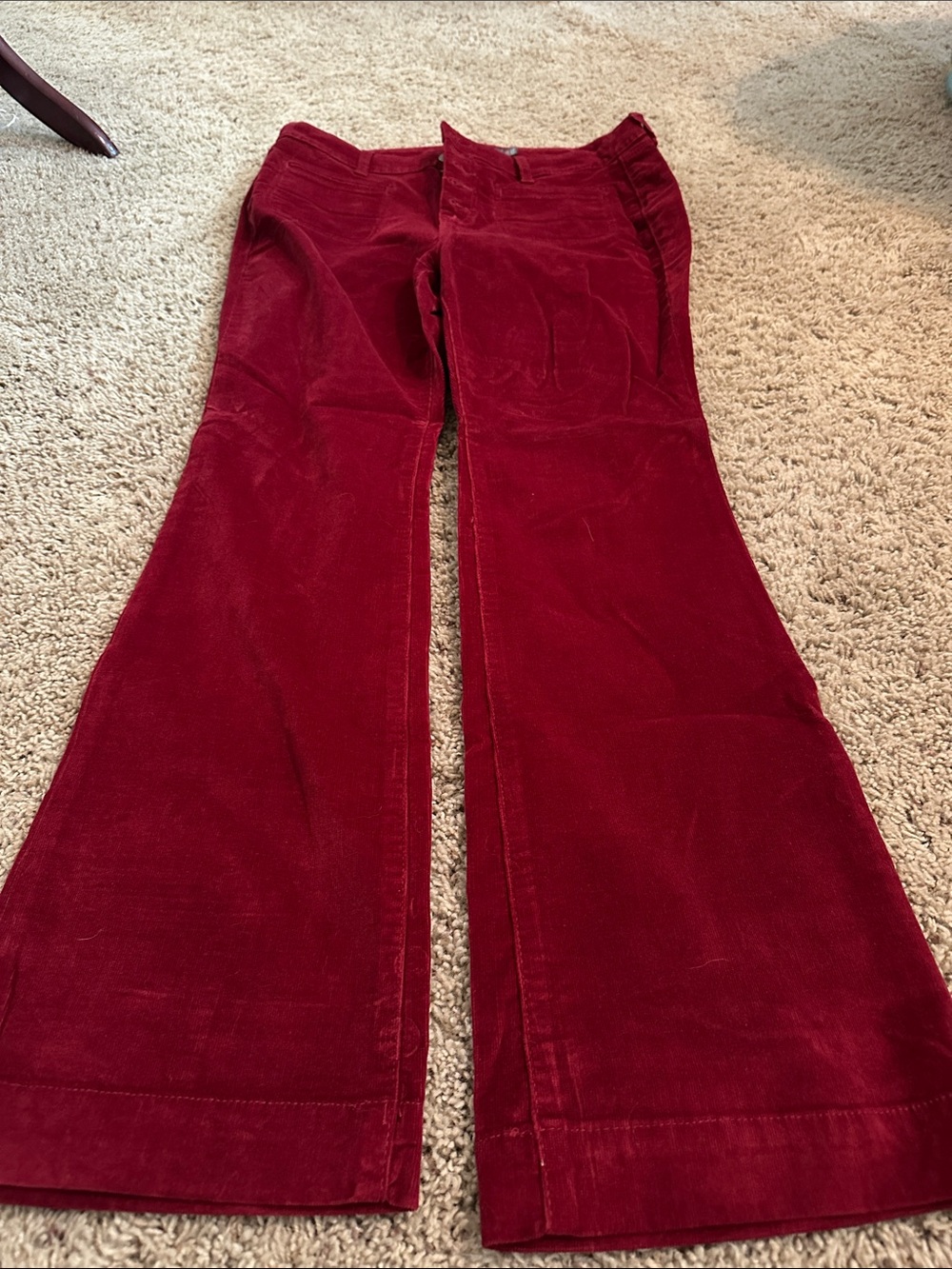 torrid Deep Red Corduroy Flare Jeans